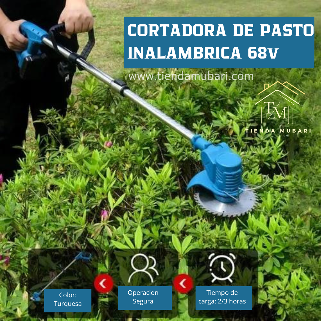 Cortadora Pasto Inalámbrica + 2 Baterías De Litio + Accesorios + ENVÍO GRATIS 🚚📦