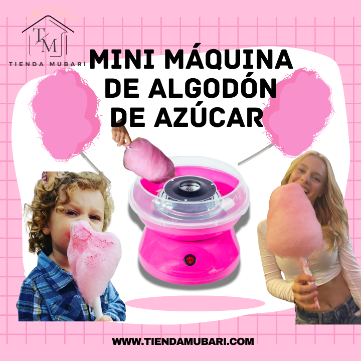 Mini Máquina Portátil Algodón de Azúcar